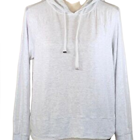 ATHLETA Hoodie Pullover Raglan Long Sleeve Mesh Accents Heather Grey Size XS - Picture 4 of 10